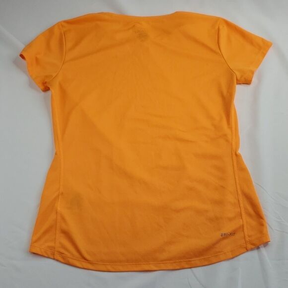 M NIKE DRI-FIT ORANGE SHORT SLEEVE TECH  LIGHTWEIGHT RUNNING TOP SHIRT MEDIUM - Picture 6 of 11